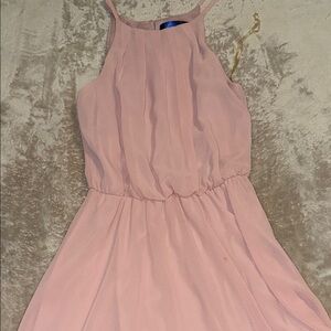 Blue Rain Blush Pink Midi Dress